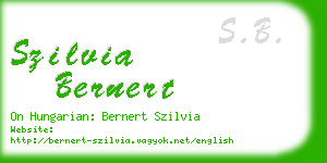 szilvia bernert business card
